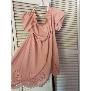 Pink shoulder dress
